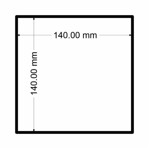 Desktop Square WORD Clock 140x140mm.